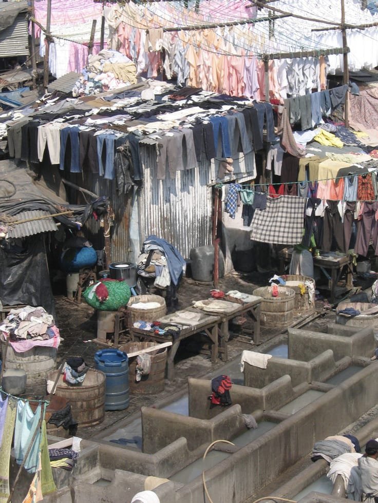 Clothes drying at Mahalaxmi Dhobi Ghat